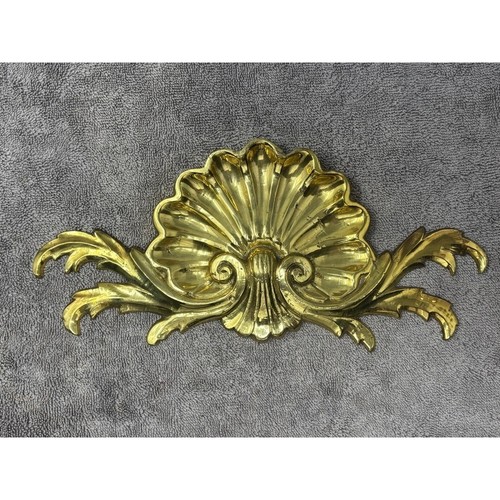 Vintage gold cast iron shell - vintage,