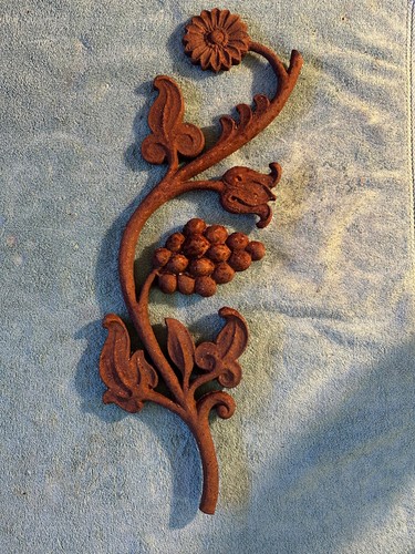 Cast iron grape vine pediment - iron,